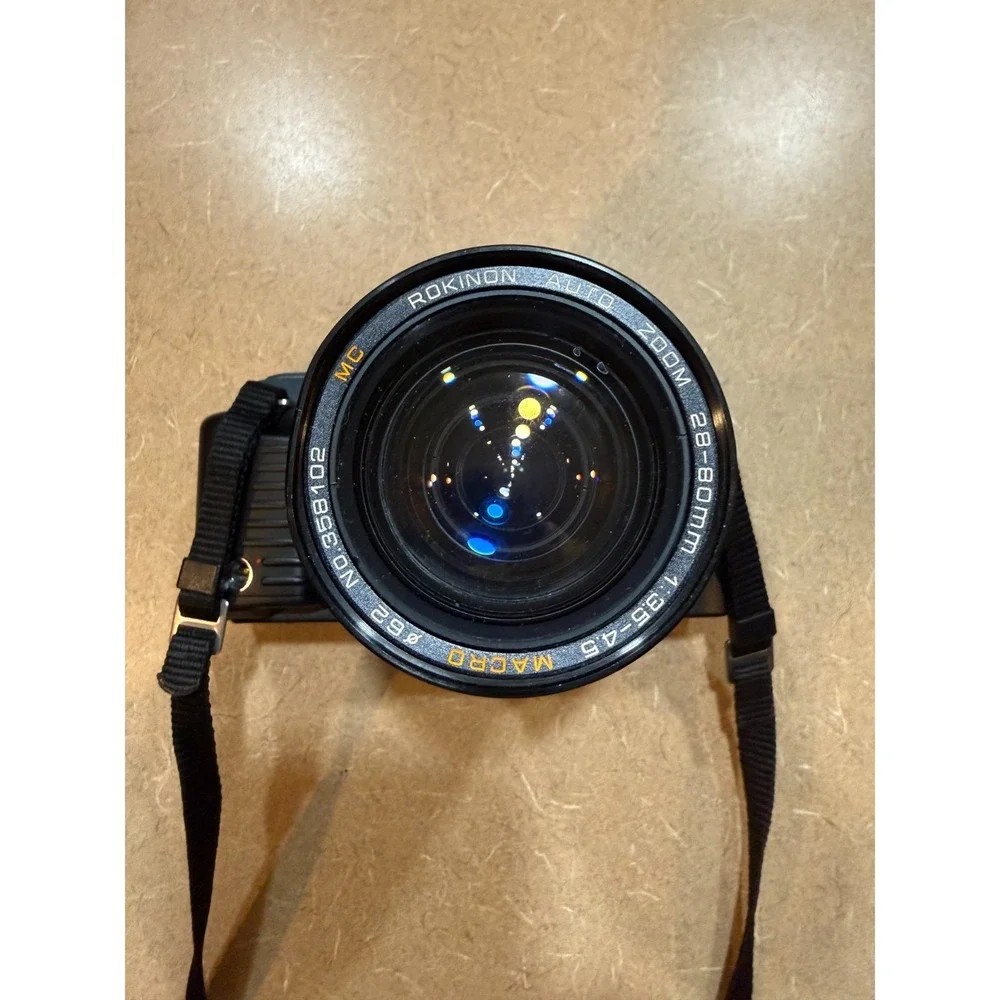 Canon T70 35mm Film Camera + Rokinon Auto 28mm-80 mm 1:35-4.5 Macro Lens‎ Tested